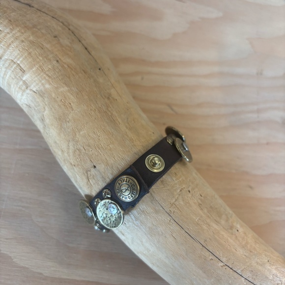 Campomaggi Studded Leather Cuff Bracelet - Picture 2 of 2